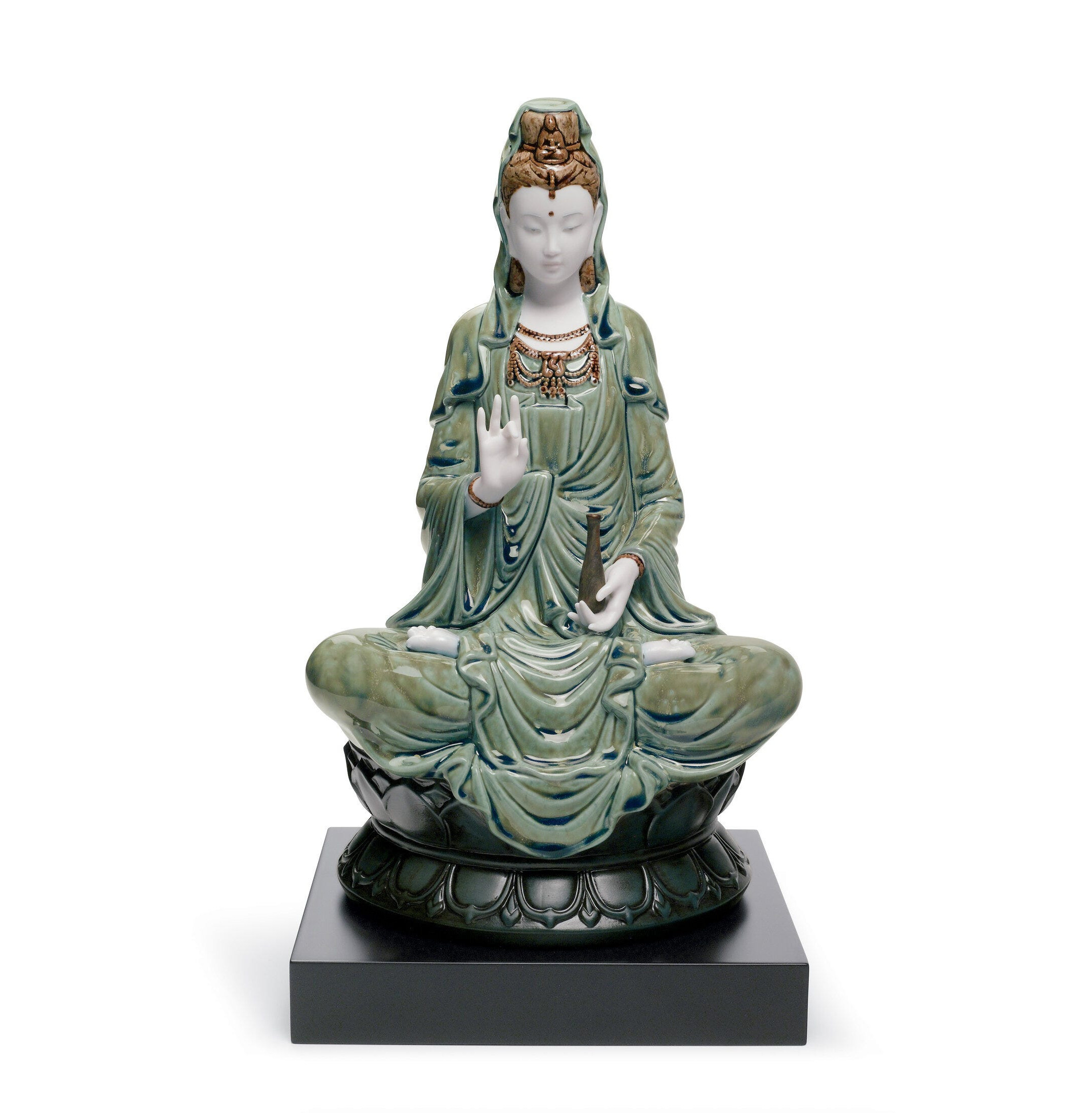 Figurka Kwan Yin. Zielony Figurka Kwan Yin. Zielony