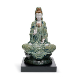 Figurka Kwan Yin. Zielony Figurka Kwan Yin. Zielony