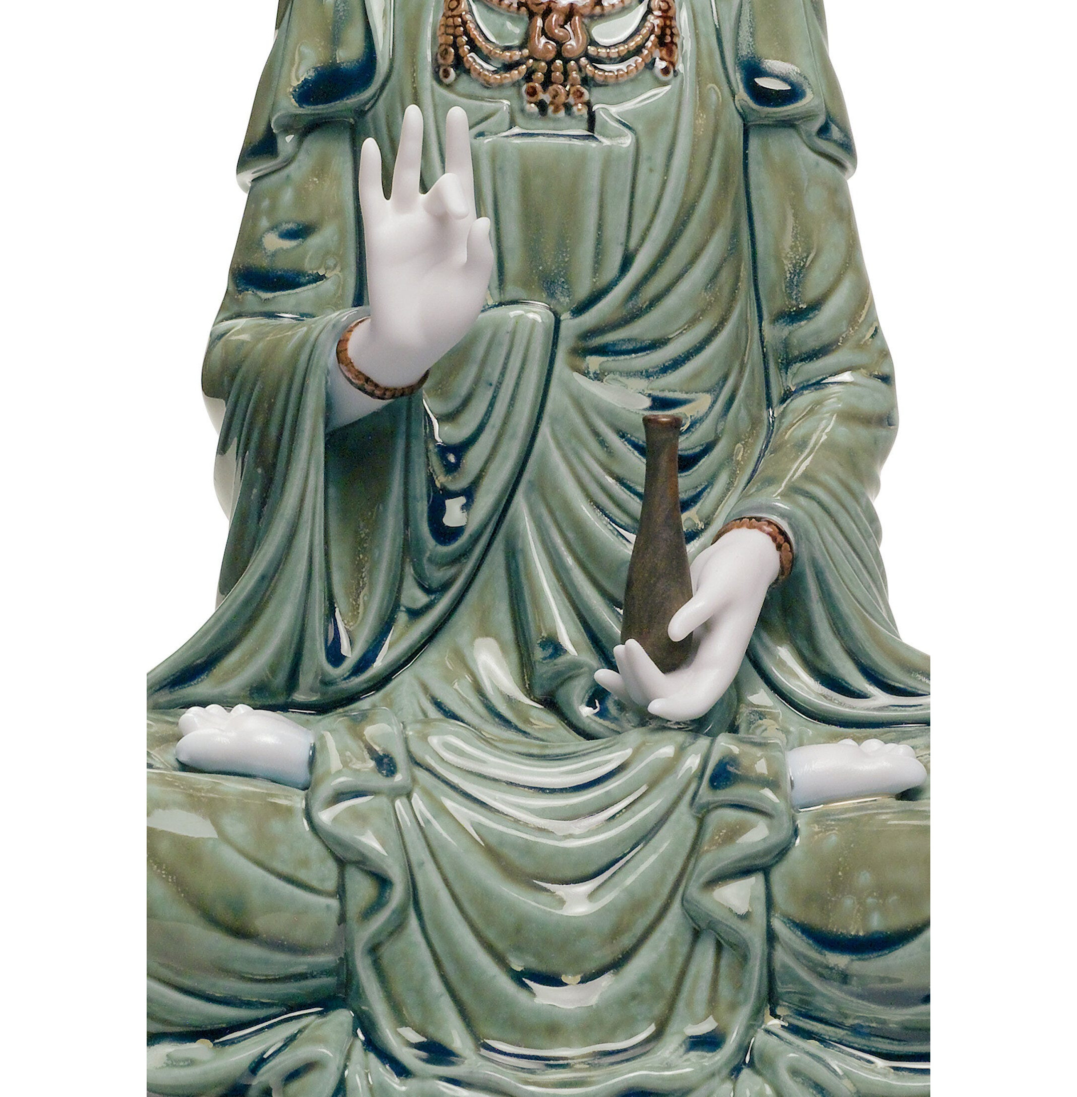 Figurka Kwan Yin. Zielony Figurka Kwan Yin. Zielony
