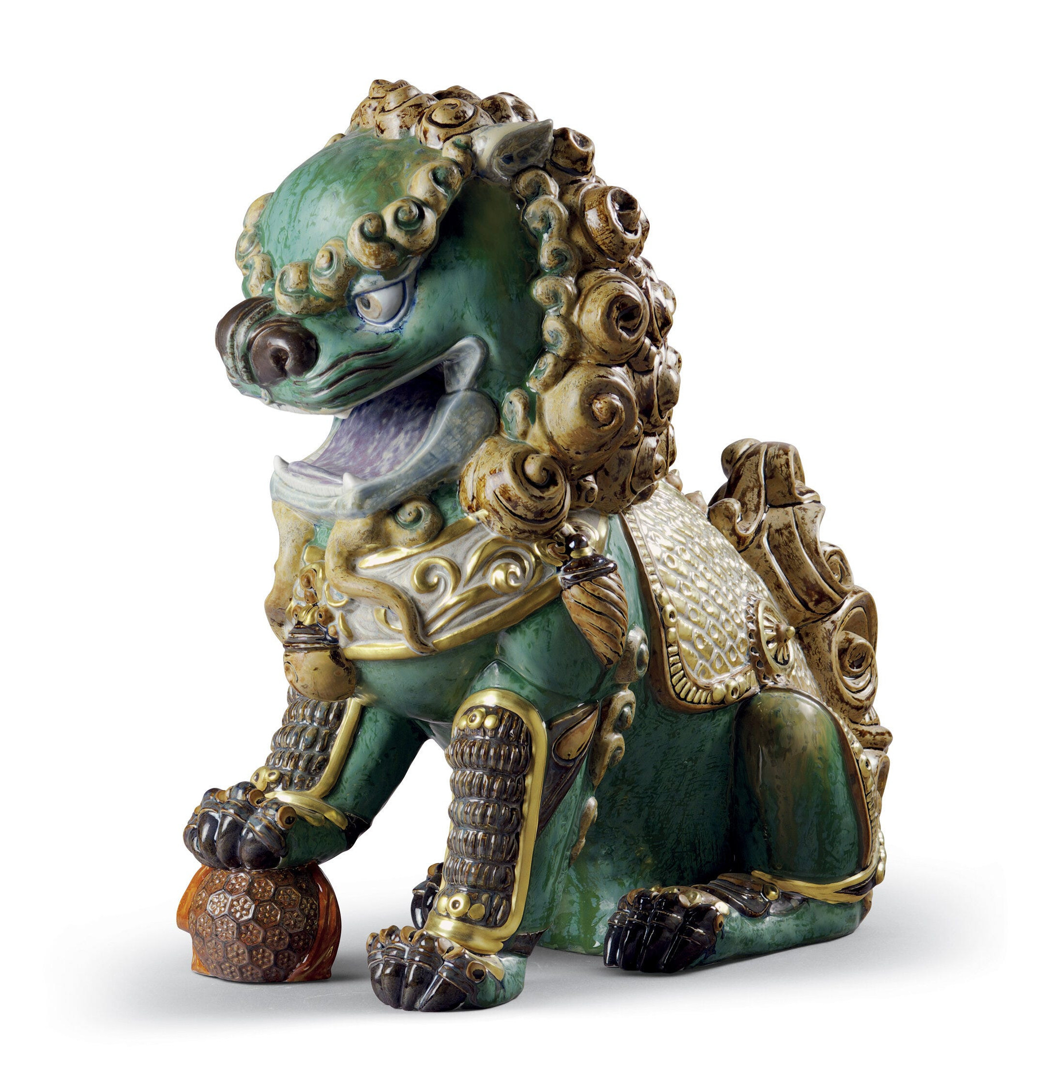 Orientalna rzeźba lwa. Zielony. Edycja limitowana Orientalna rzeźba lwa. Zielony. Edycja limitowana