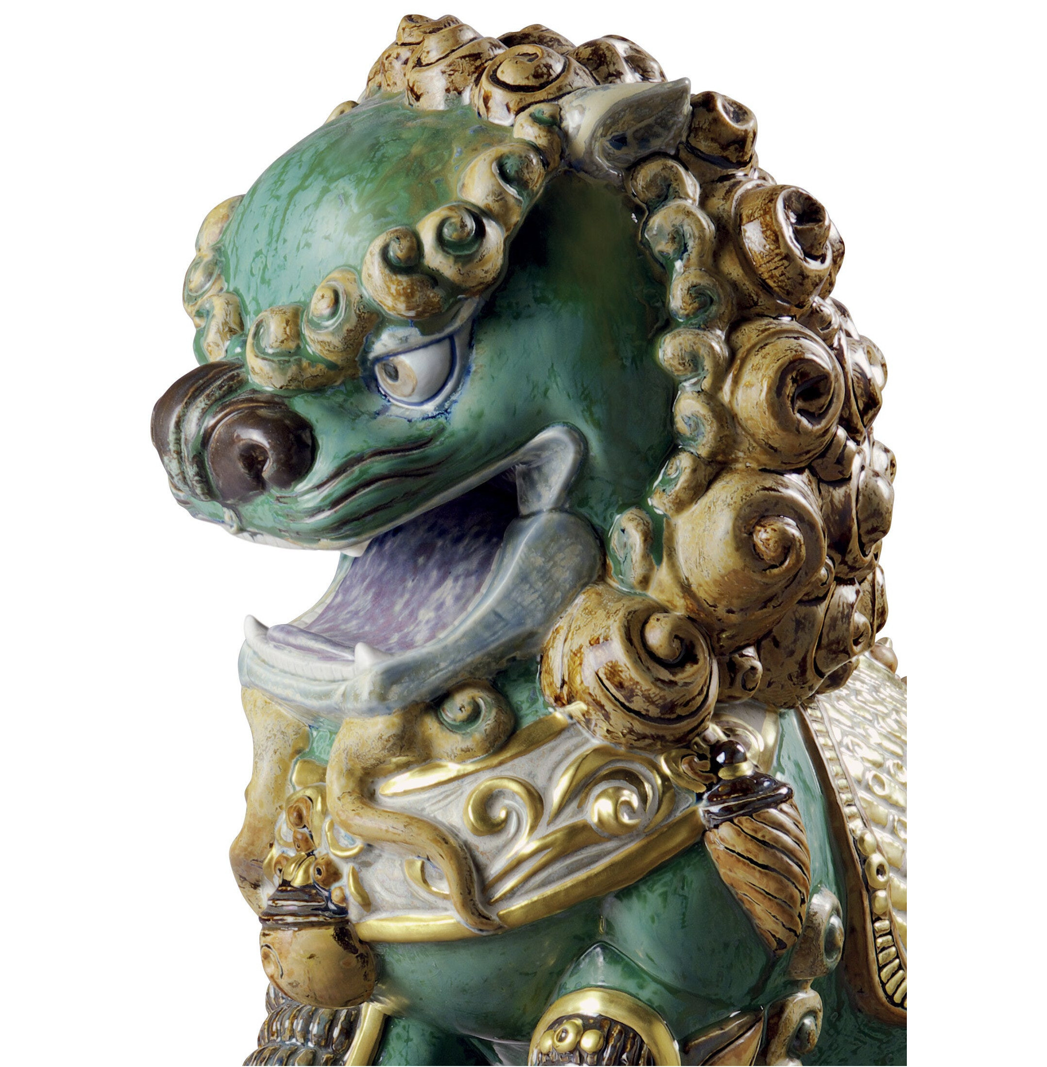 Orientalna rzeźba lwa. Zielony. Edycja limitowana Orientalna rzeźba lwa. Zielony. Edycja limitowana