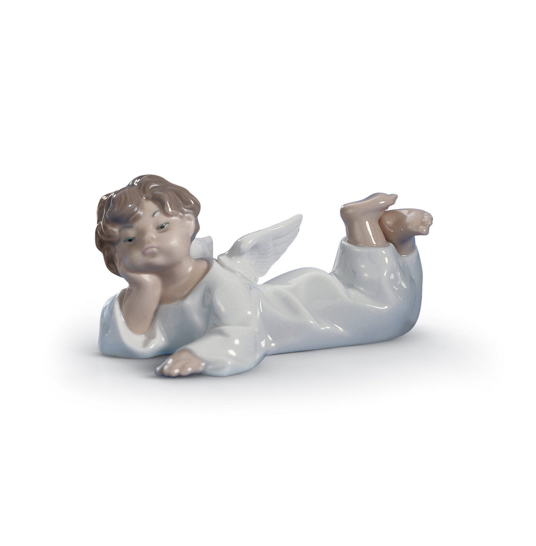 Anioł kładący figurkę Anioł kładący figurkę