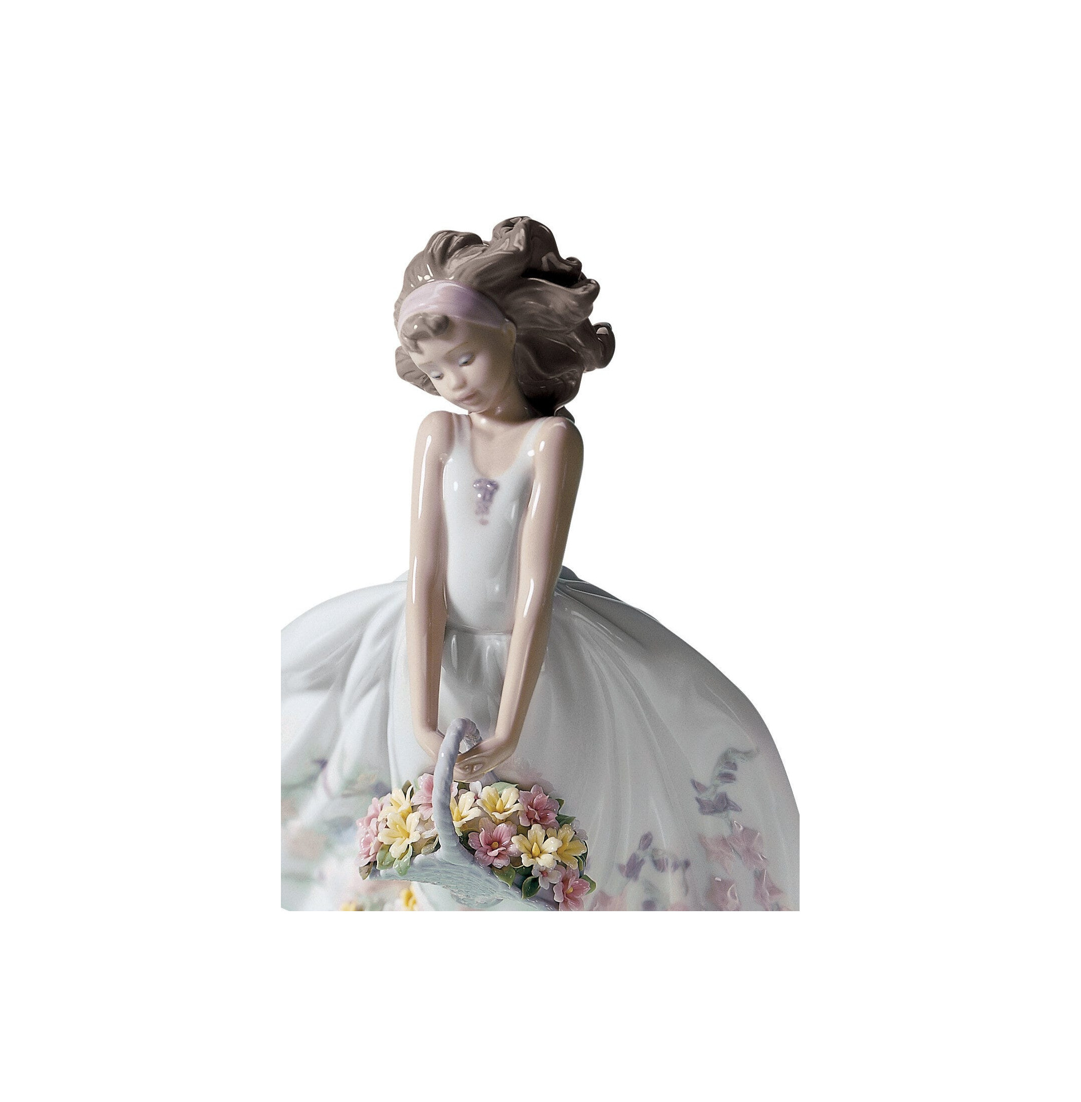 Figurka dziewczyny z polnymi kwiatami Figurka dziewczyny z polnymi kwiatami