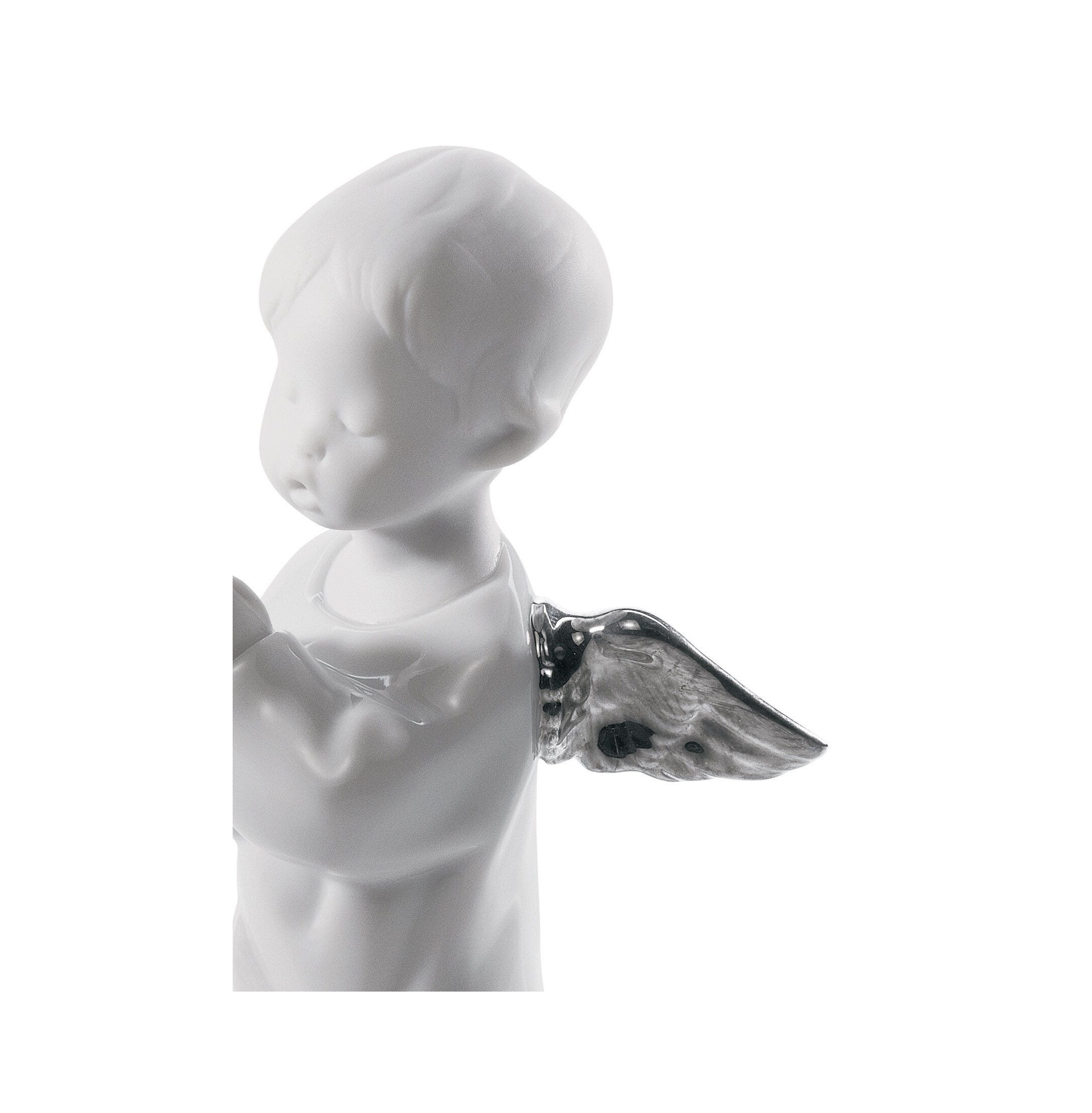 Anioł Modlący się Anioł Figurka. Srebrny połysk Anioł Modlący się Anioł Figurka. Srebrny połysk