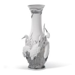 Wazon Krainy Czapli. Srebrny połysk Wazon Krainy Czapli. Srebrny połysk