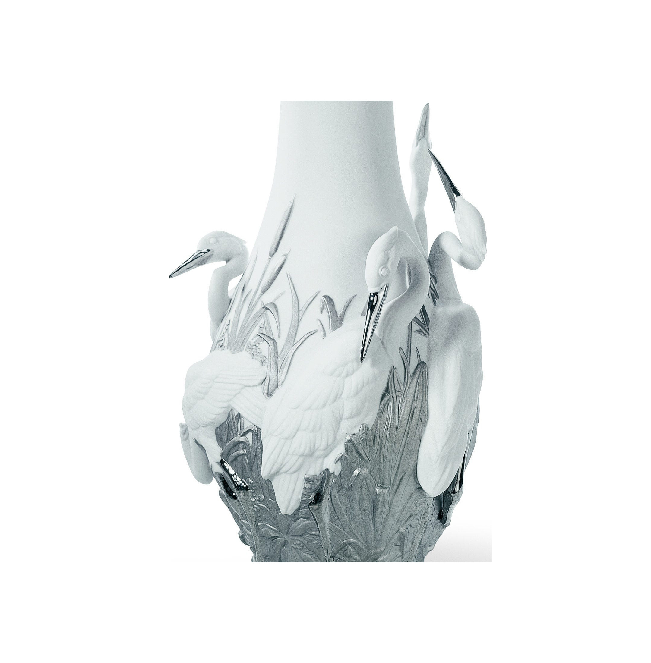 Wazon Krainy Czapli. Srebrny połysk Wazon Krainy Czapli. Srebrny połysk