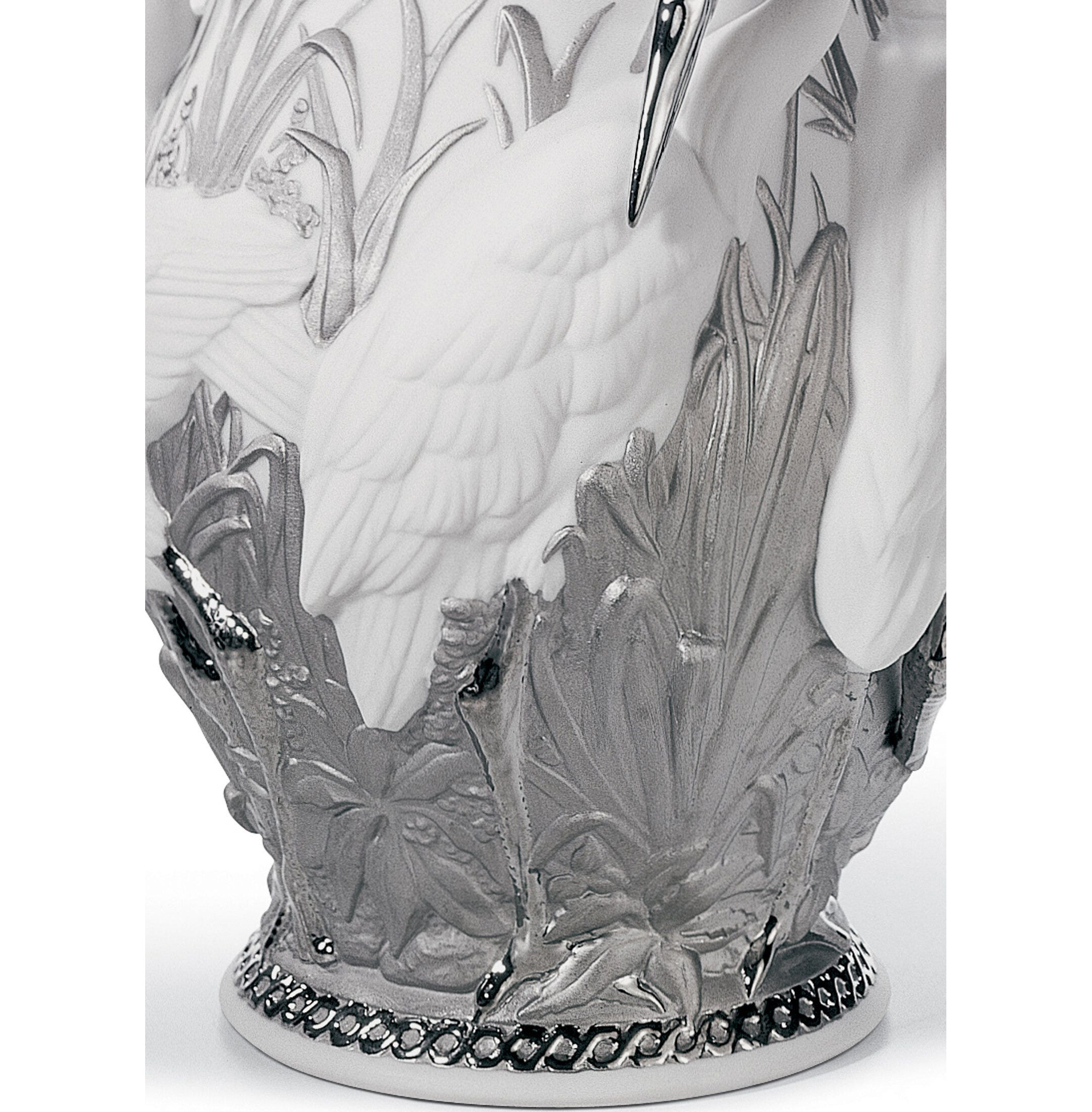 Wazon Krainy Czapli. Srebrny połysk Wazon Krainy Czapli. Srebrny połysk