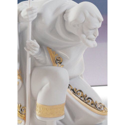 Zestaw Cicha Noc Szopka Figurka Złoty Połysk Zestaw Cicha Noc Szopka Figurka Złoty Połysk