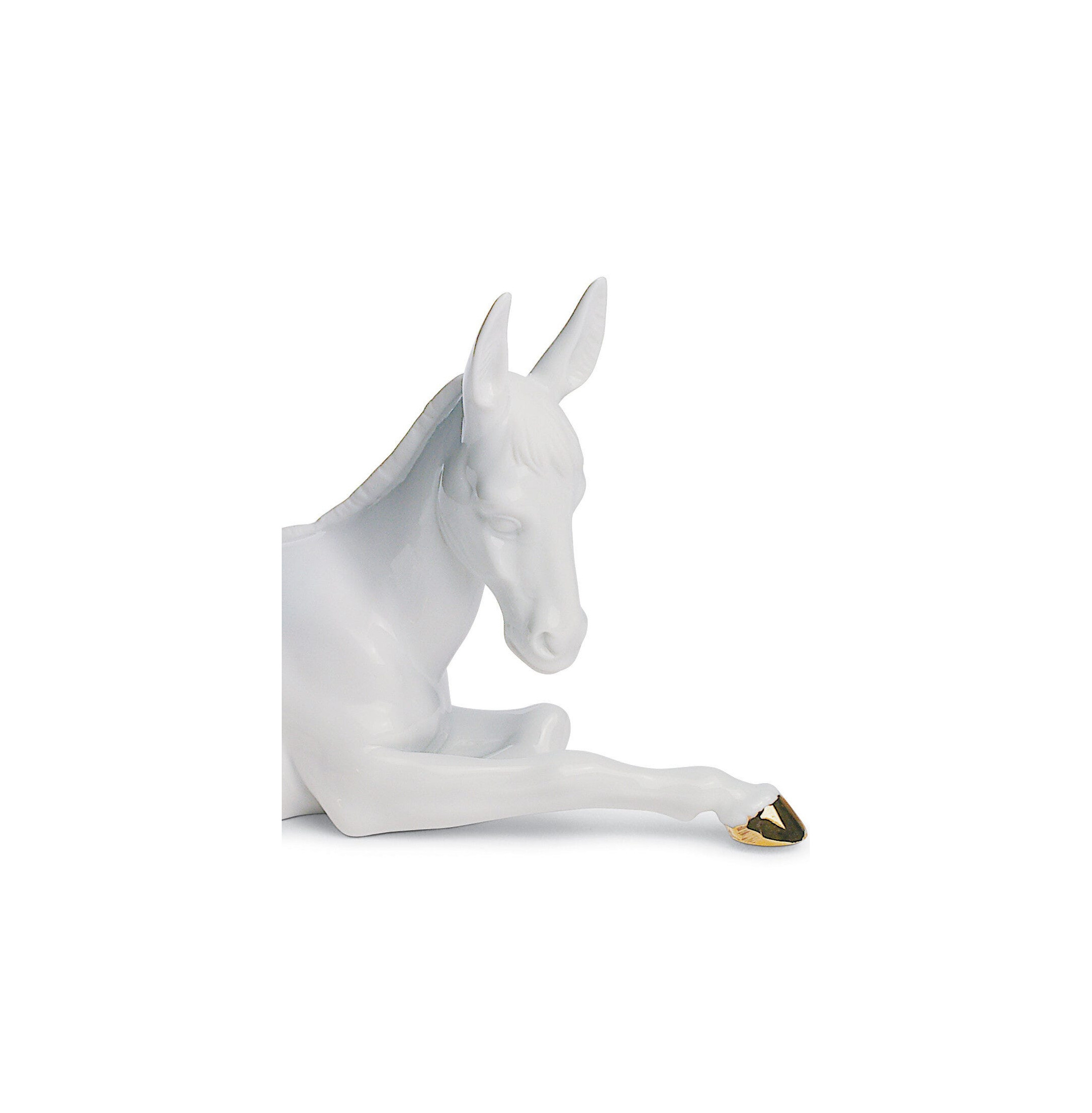 Figurka szopki osła. Złoty połysk Figurka szopki osła. Złoty połysk