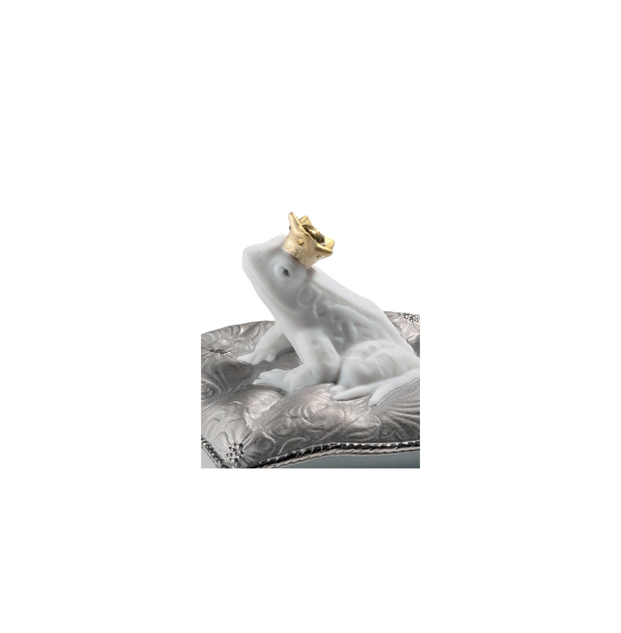 Zaczarowana figurka księcia żaby. Złoty połysk Zaczarowana figurka księcia żaby. Złoty połysk