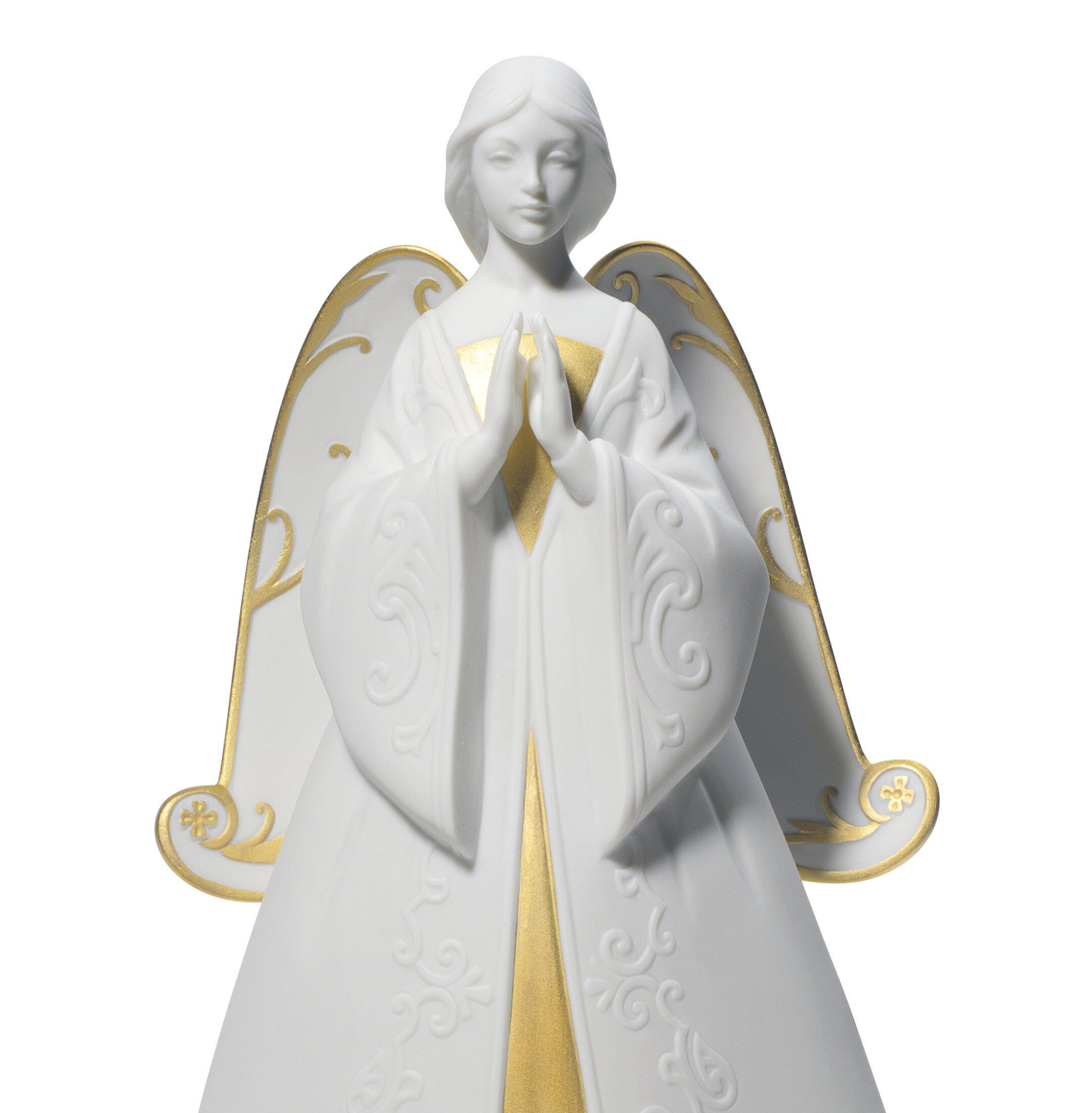 Modlący się anioł kantata ozdoba świąteczna. Złoty połysk Modlący się anioł kantata ozdoba świąteczna. Złoty połysk