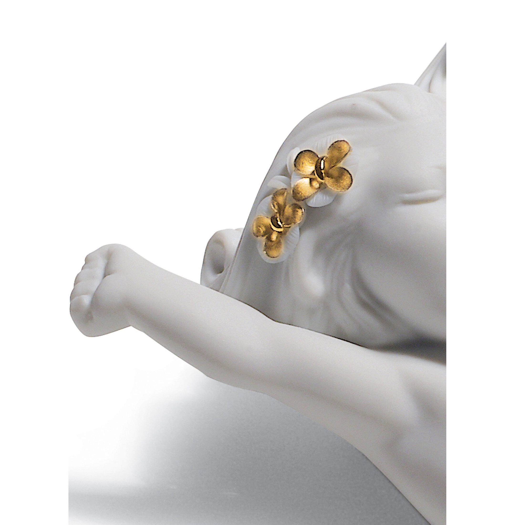 Budzenie się na morzu Figurka Syrenki. Złoty połysk Budzenie się na morzu Figurka Syrenki. Złoty połysk