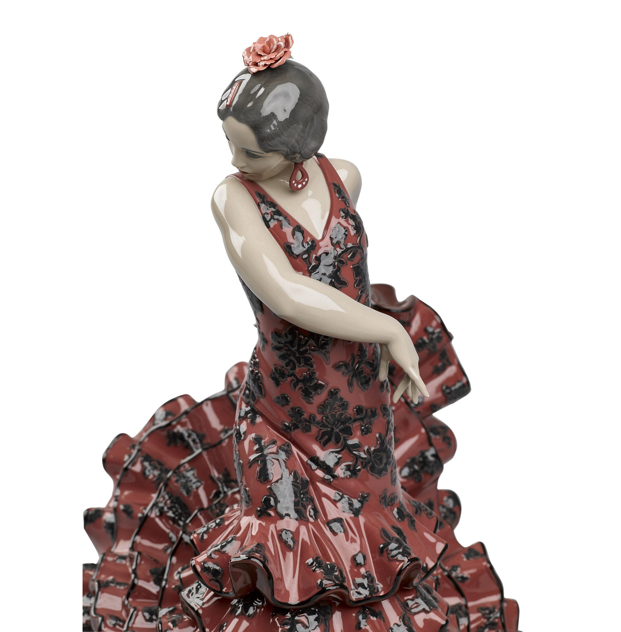 Flamenco Styl Kobieta Rzeźba. Czerwony Flamenco Styl Kobieta Rzeźba. Czerwony