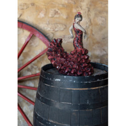 Flamenco Styl Kobieta Rzeźba. Czerwony Flamenco Styl Kobieta Rzeźba. Czerwony