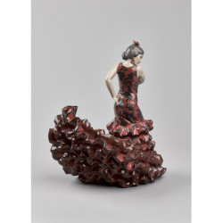 Flamenco Styl Kobieta Rzeźba. Czerwony Flamenco Styl Kobieta Rzeźba. Czerwony