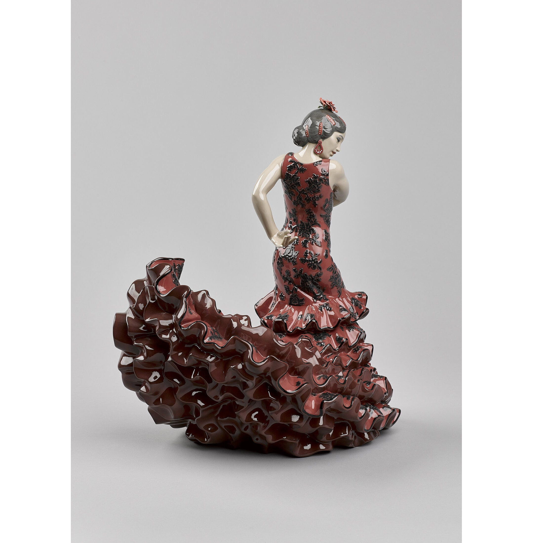 Flamenco Styl Kobieta Rzeźba. Czerwony Flamenco Styl Kobieta Rzeźba. Czerwony