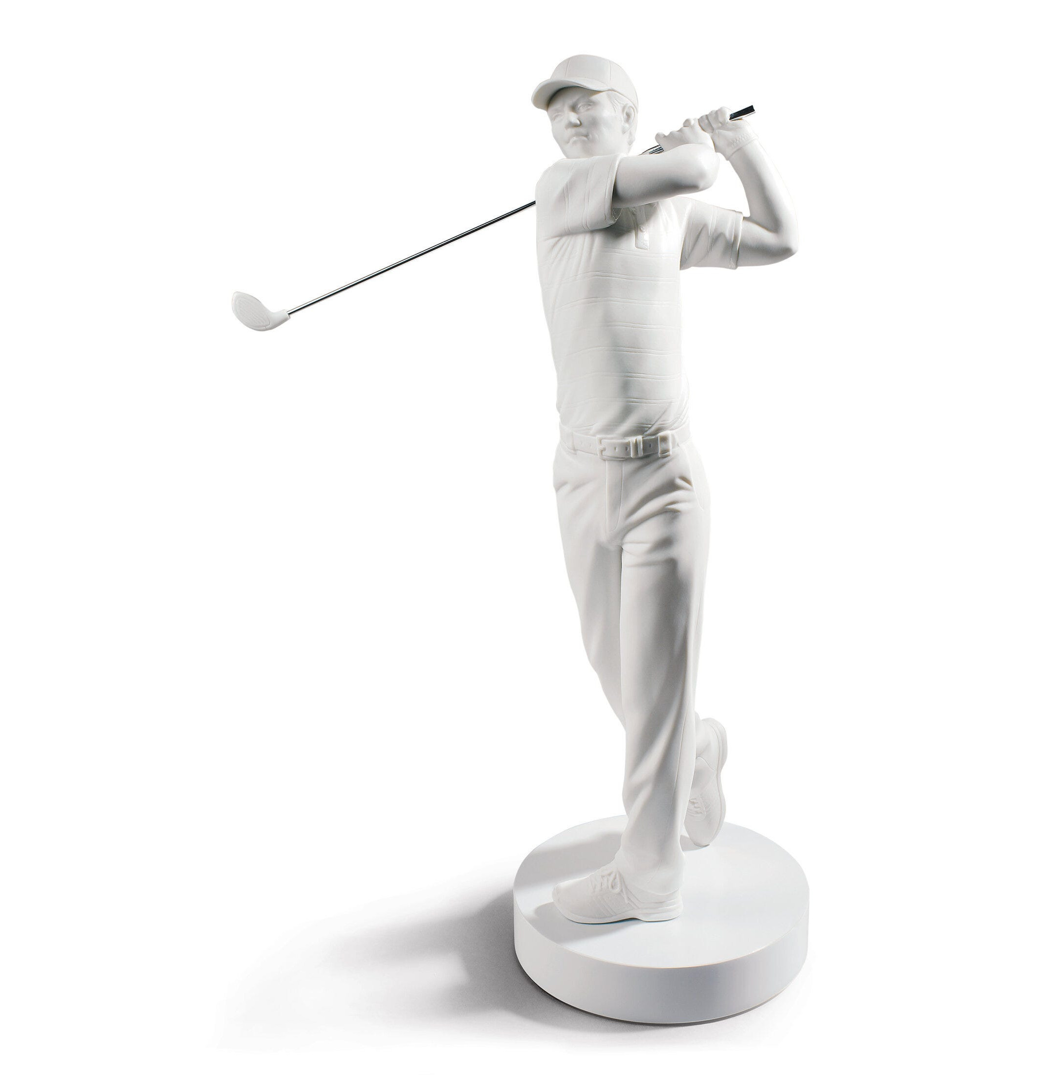 Figurka mistrza golfa człowieka. Biały Figurka mistrza golfa człowieka. Biały
