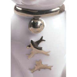 Figurka Maneki Neko. Srebrny połysk Figurka Maneki Neko. Srebrny połysk