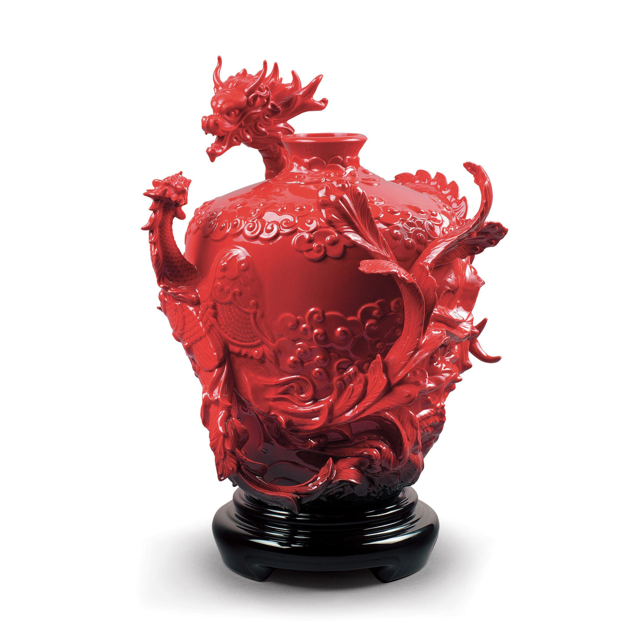 Wazon ze smokiem i feniksem Wazon ze smokiem i feniksem