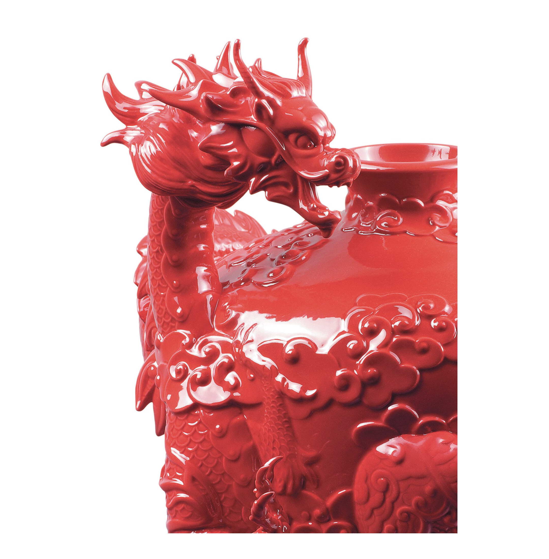 Wazon ze smokiem i feniksem Wazon ze smokiem i feniksem