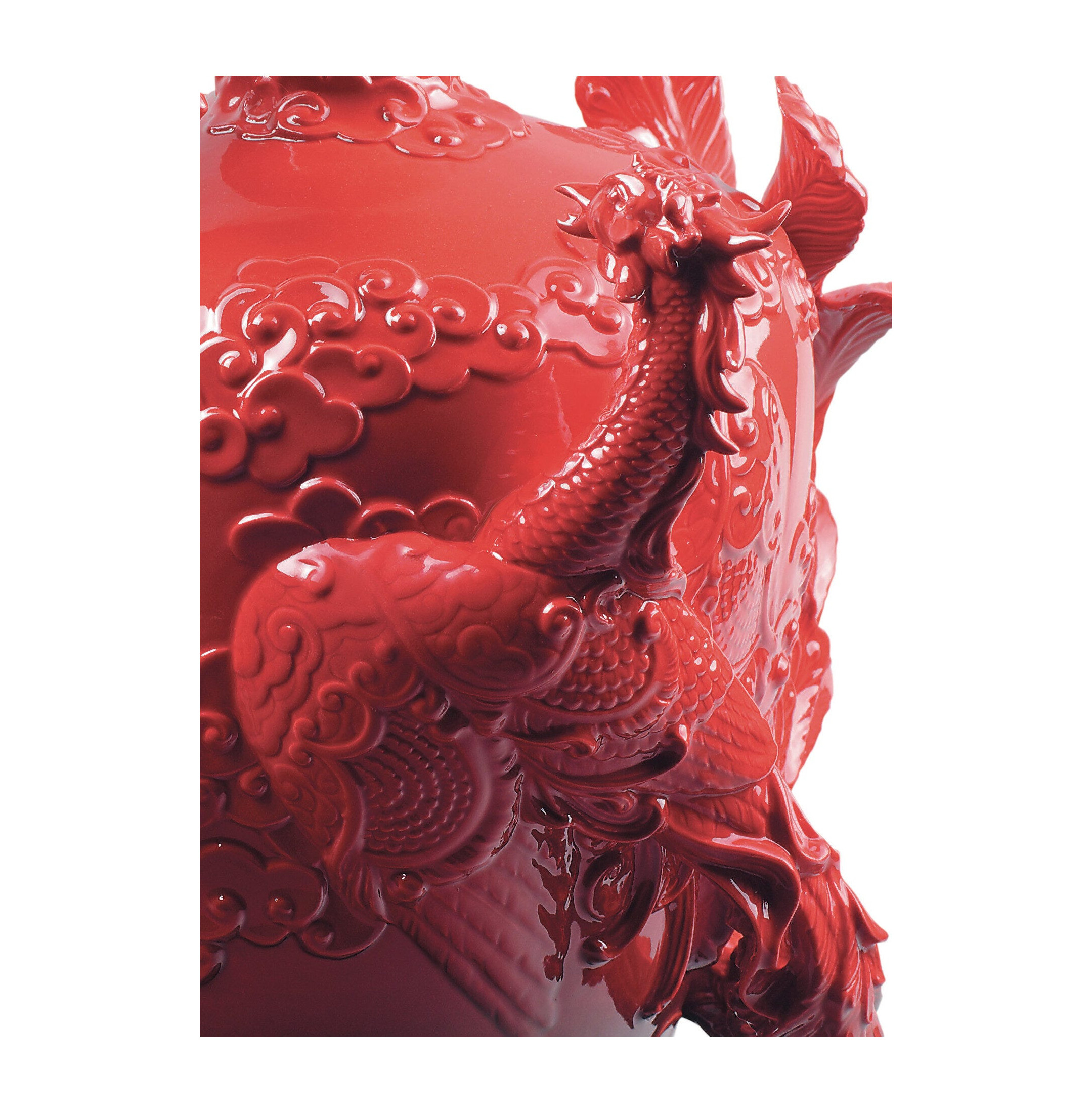 Wazon ze smokiem i feniksem Wazon ze smokiem i feniksem