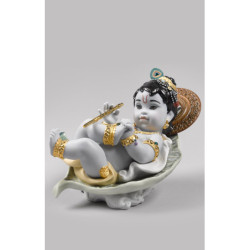 Kryszna na figurce liścia Kryszna na figurce liścia