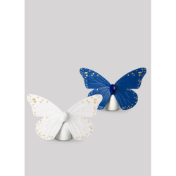 Figurka motyla. Złoty połysk i niebieski Figurka motyla. Złoty połysk i niebieski