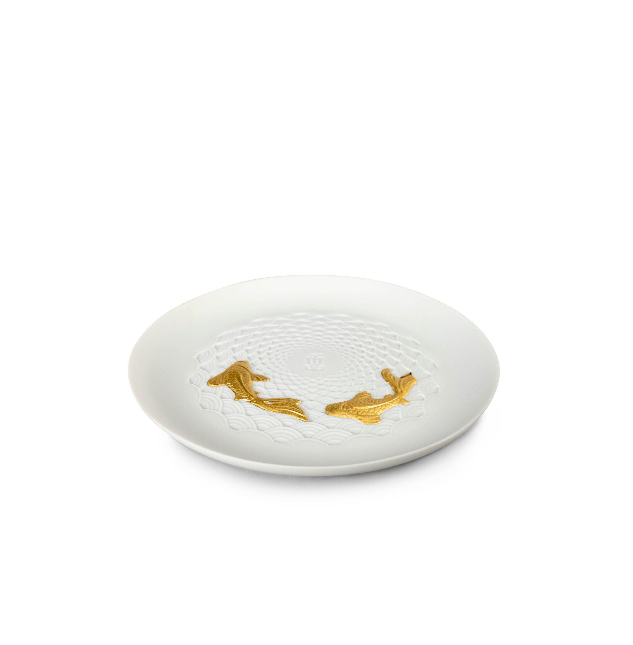 Talerz Koi. Złoty połysk Talerz Koi. Złoty połysk