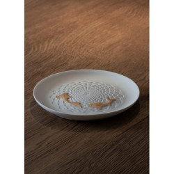 Talerz Koi. Złoty połysk Talerz Koi. Złoty połysk