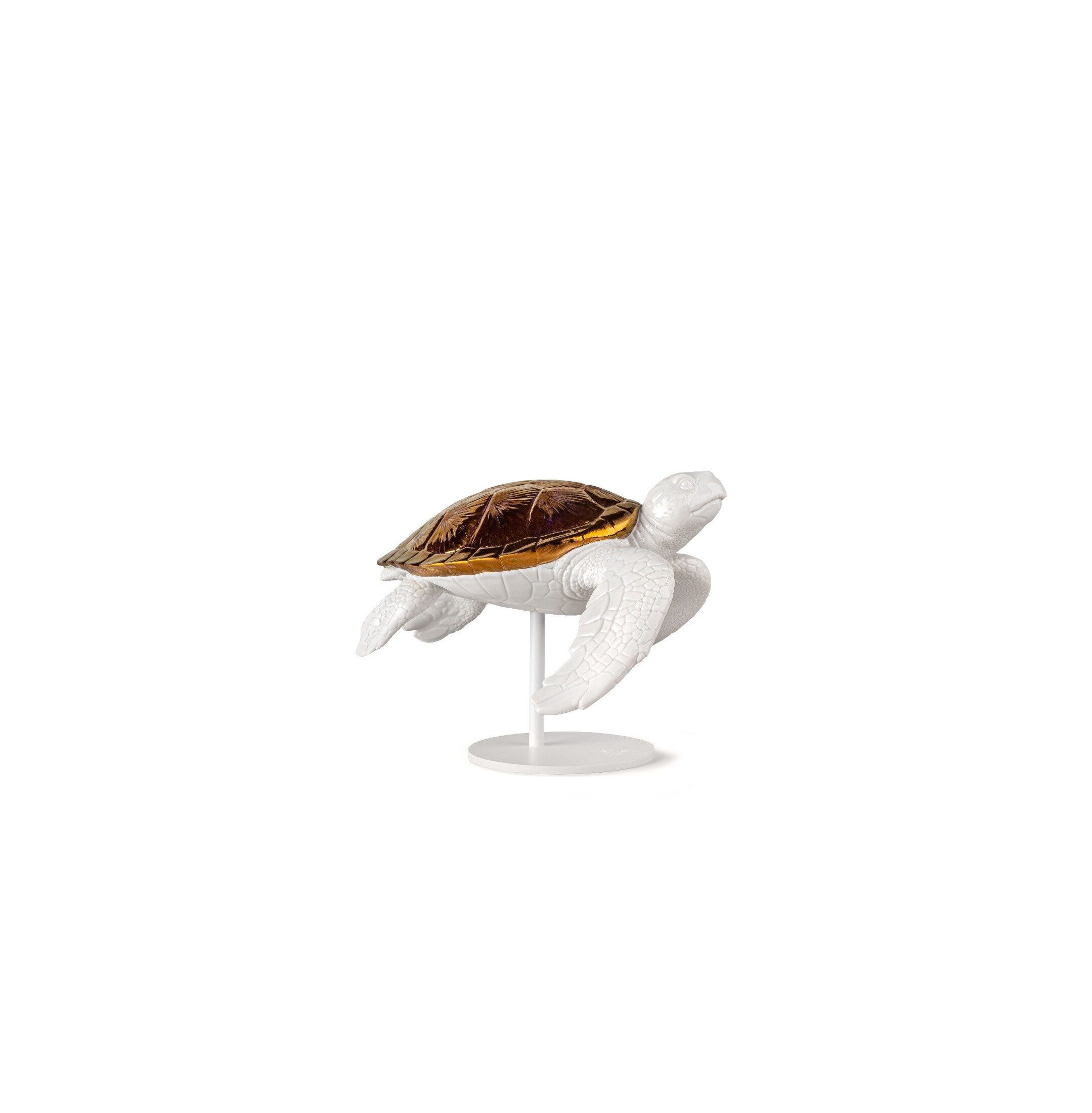 Żółw morski II (biały - miedziany) Rzeźba Żółw morski II (biały - miedziany) Rzeźba