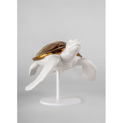 Żółw morski II (biały - miedziany) Rzeźba Żółw morski II (biały - miedziany) Rzeźba