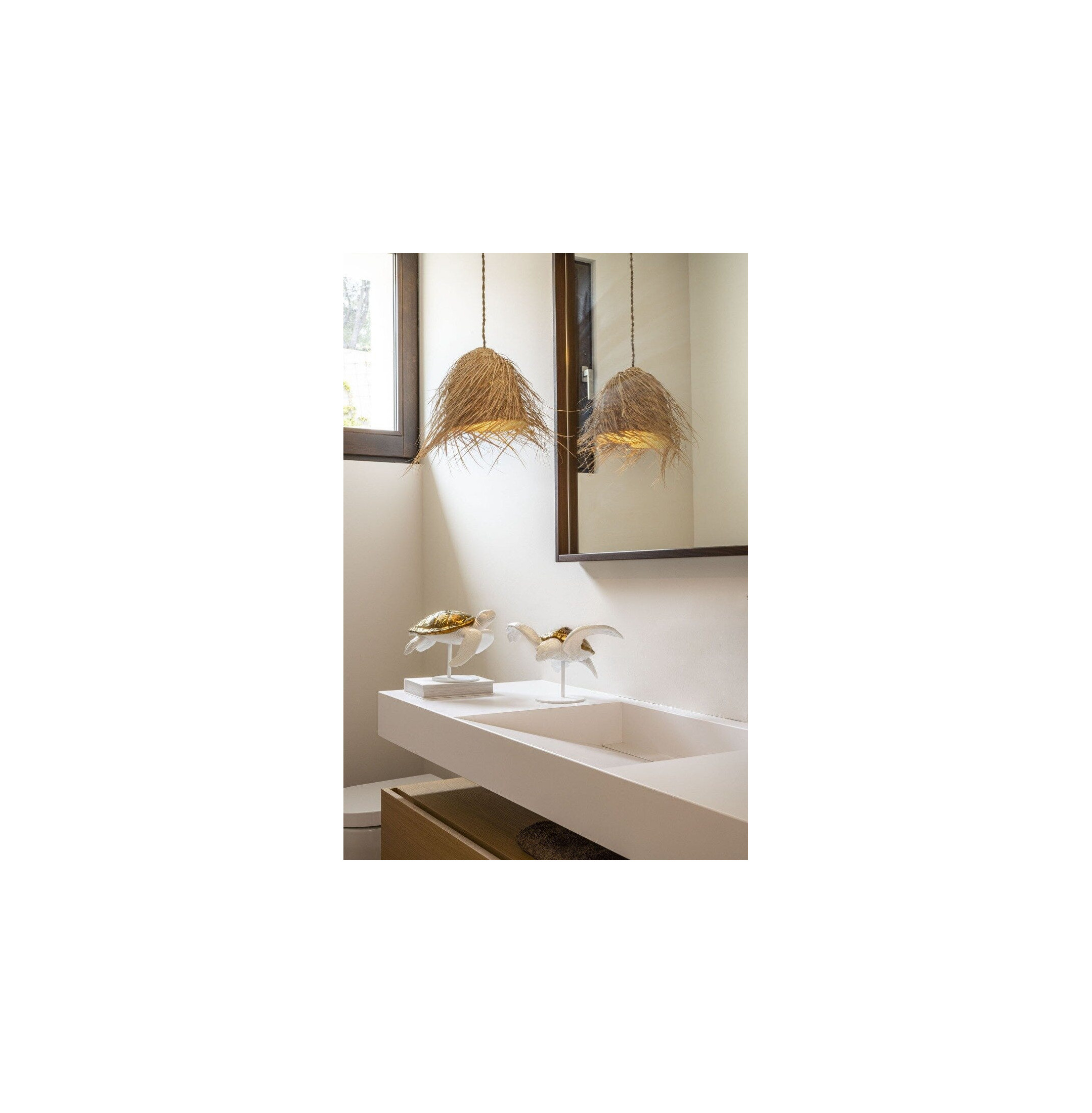 Para żółwi morskich (biały - miedziany) Rzeźba Para żółwi morskich (biały - miedziany) Rzeźba