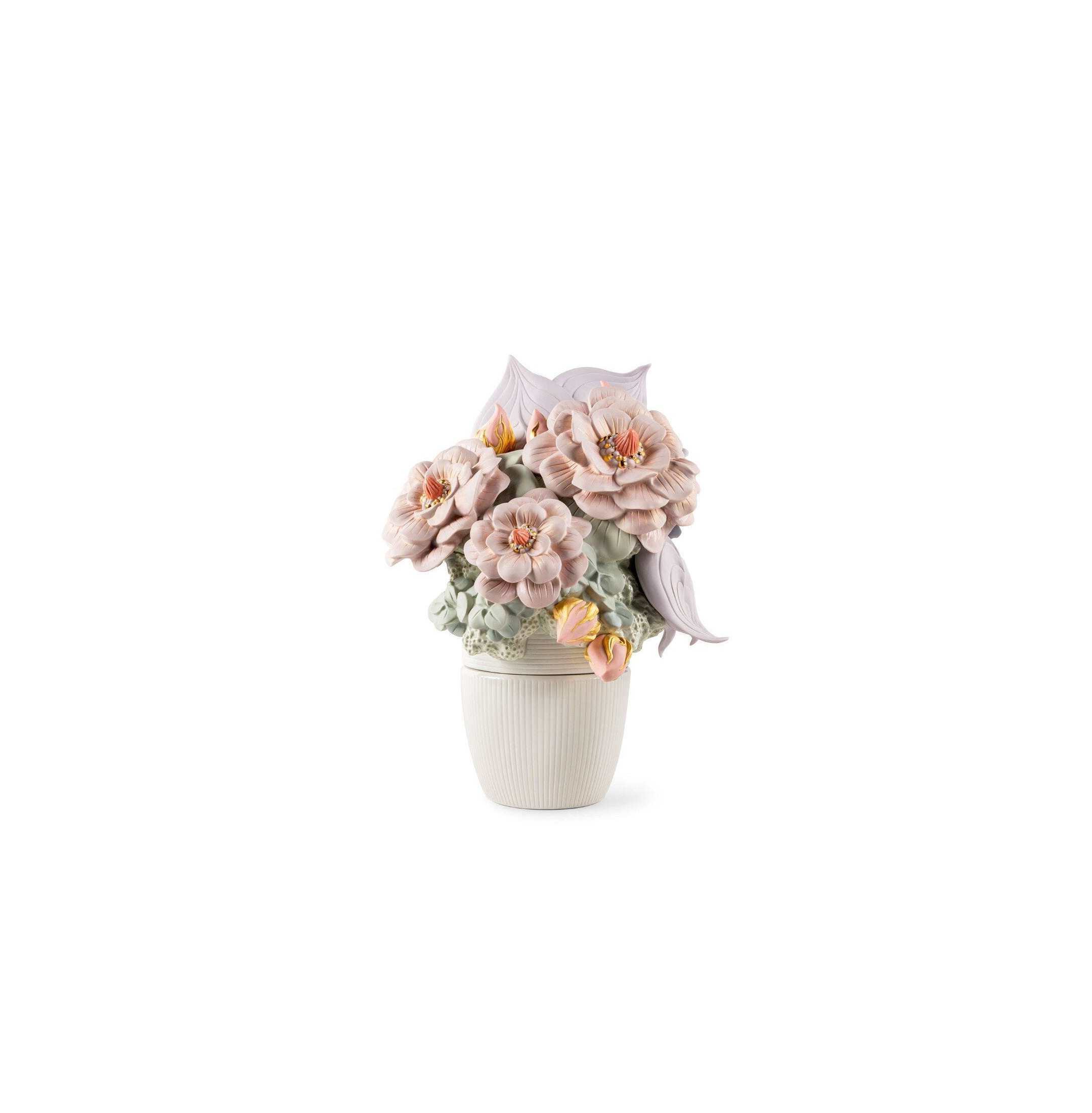 Wazon z kwiatami. Różowy Wazon z kwiatami. Różowy