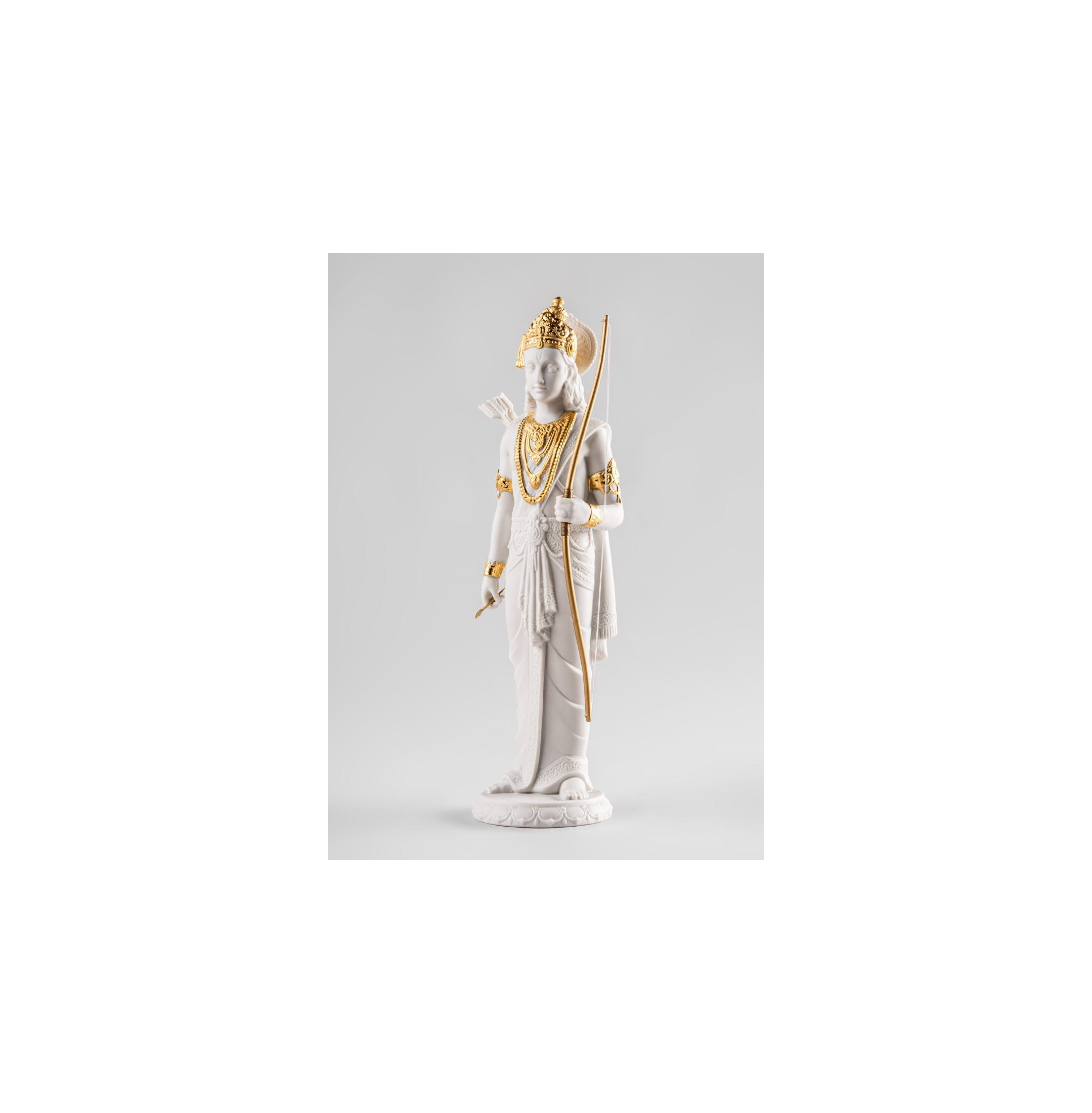 Rzeźba Lakshmana. Złoty połysk Rzeźba Lakshmana. Złoty połysk