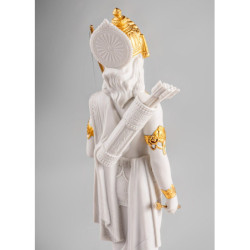 Rzeźba Lakshmana. Złoty połysk Rzeźba Lakshmana. Złoty połysk