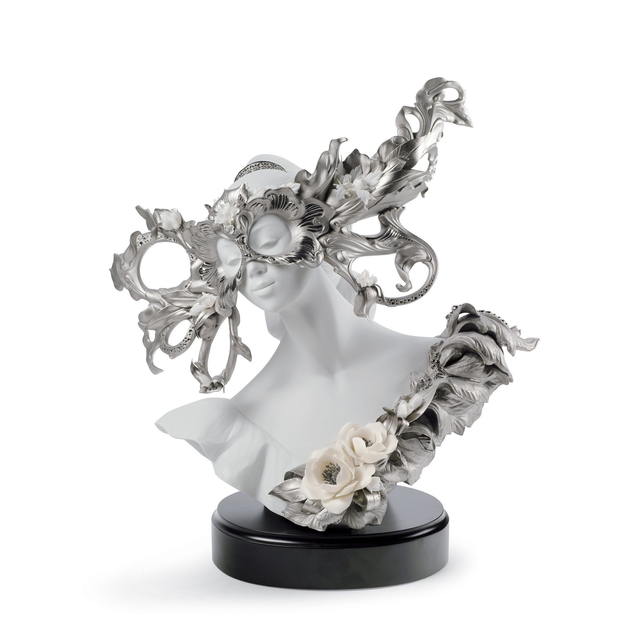 Karnawałowa rzeźba fantasy. Limitowana. Srebrny połysk Karnawałowa rzeźba fantasy. Limitowana. Srebrny połysk