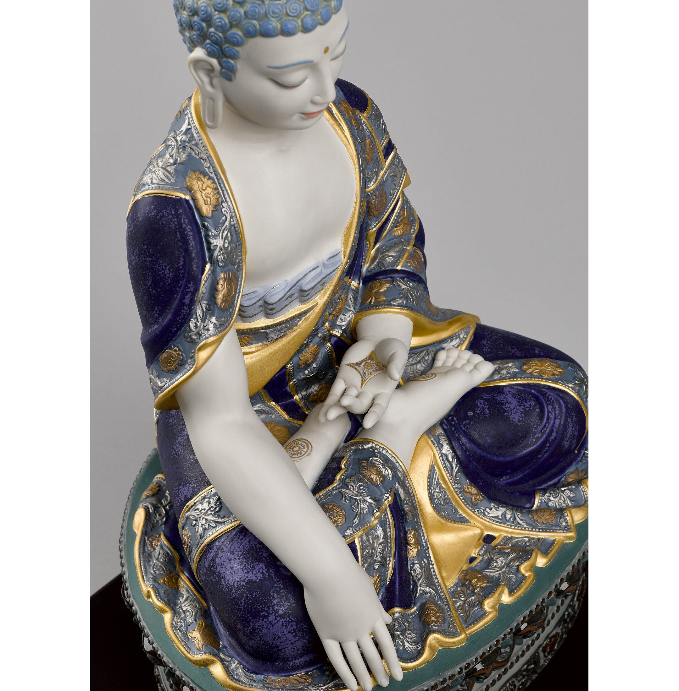 Rzeźba Buddy Siakjamuniego. Złoty połysk. Limitowana Rzeźba Buddy Siakjamuniego. Złoty połysk. Limitowana