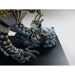 Rzeźba Strażniczki Lwicy. Niebieski. Limitowana Rzeźba Strażniczki Lwicy. Niebieski. Limitowana