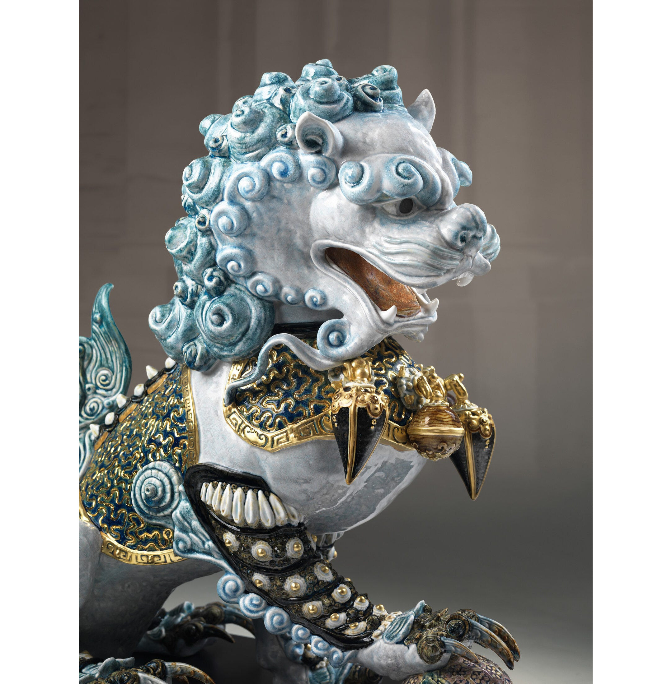 Rzeźba Strażnika Lwa. Niebieski. Limitowana Rzeźba Strażnika Lwa. Niebieski. Limitowana