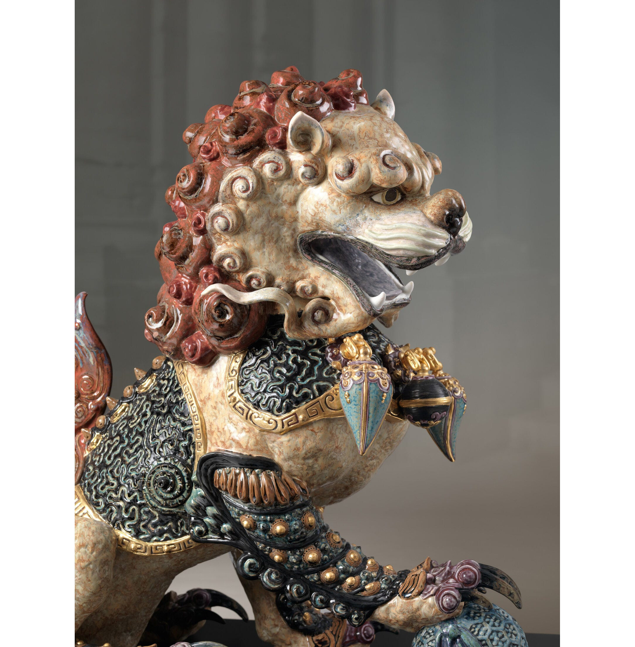 Rzeźba Strażnika Lwa. Czerwony. Limitowana Rzeźba Strażnika Lwa. Czerwony. Limitowana