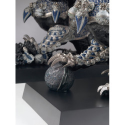 Rzeźba Strażnika Lwa. Czarny. Limitowana Rzeźba Strażnika Lwa. Czarny. Limitowana