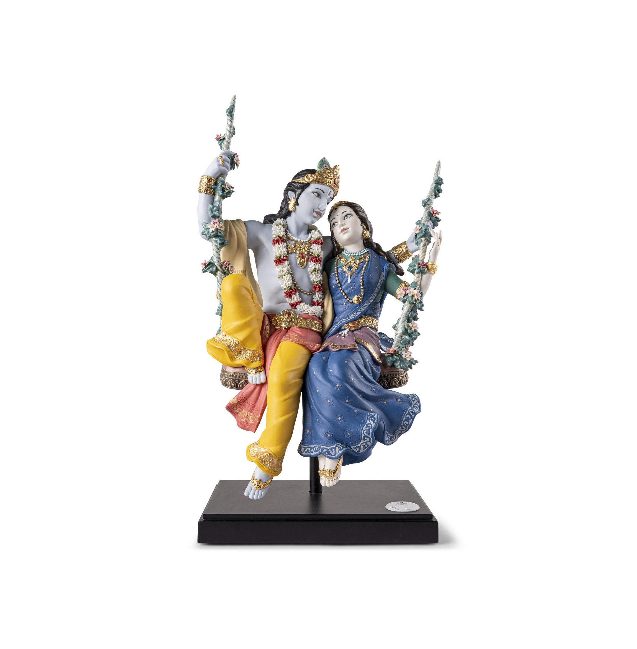 Radha Krishna na rzeźbie na huśtawce. Limitowana Radha Krishna na rzeźbie na huśtawce. Limitowana