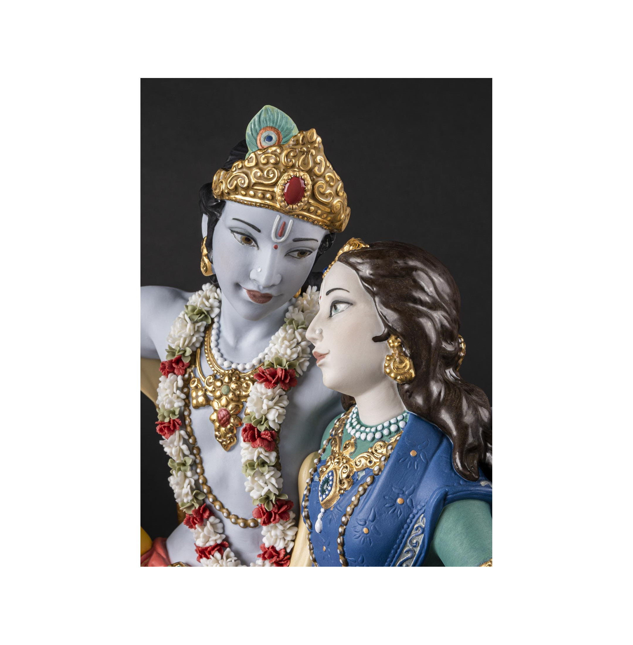 Radha Krishna na rzeźbie na huśtawce. Limitowana Radha Krishna na rzeźbie na huśtawce. Limitowana