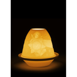 Anioł z gwiazdą Litofan z talerzem Anioł z gwiazdą Litofan z talerzem