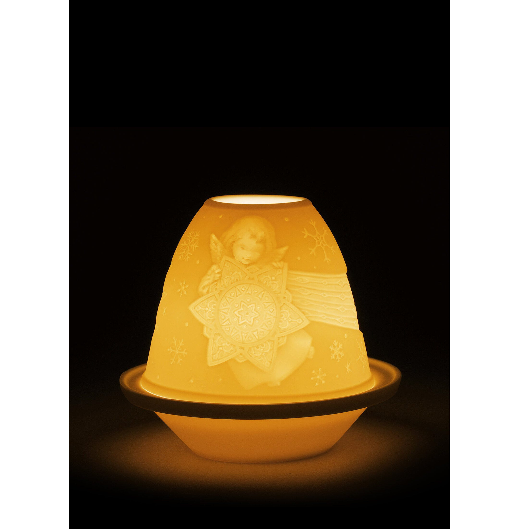 Anioł z gwiazdą Litofan z talerzem Anioł z gwiazdą Litofan z talerzem